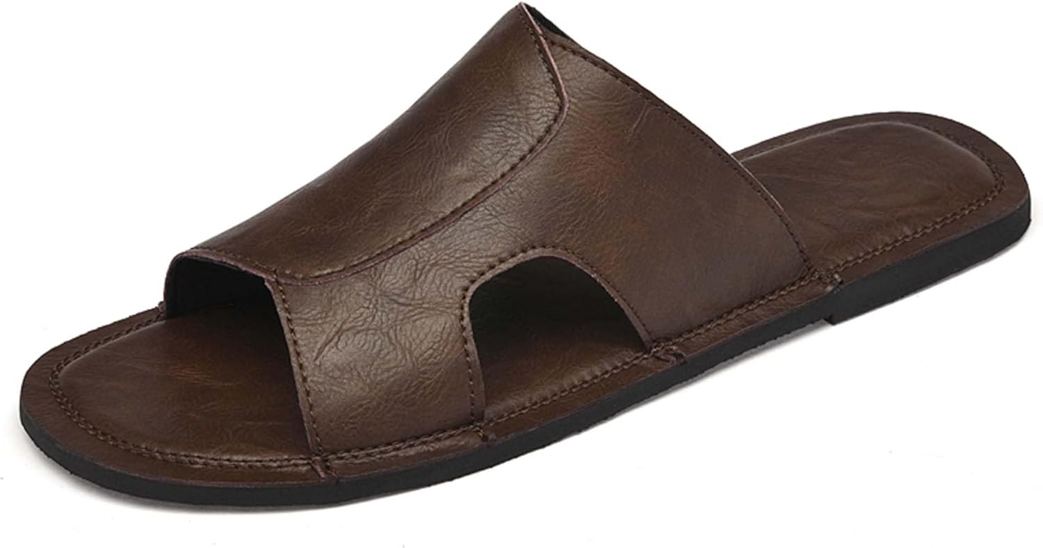 Мужские кожаные шлепанцы, легкие модные повседневные шлепанцы для мужчин, дышащие, мягкие, противоскользящие, износостойкие Generic, темно-коричневый
Мужские кожаные шлепанцы, легкие модные повседневные шлепанцы для мужчин, дышащие, мягкие, противоскользящие, износостойкие Generic, темно-коричневый