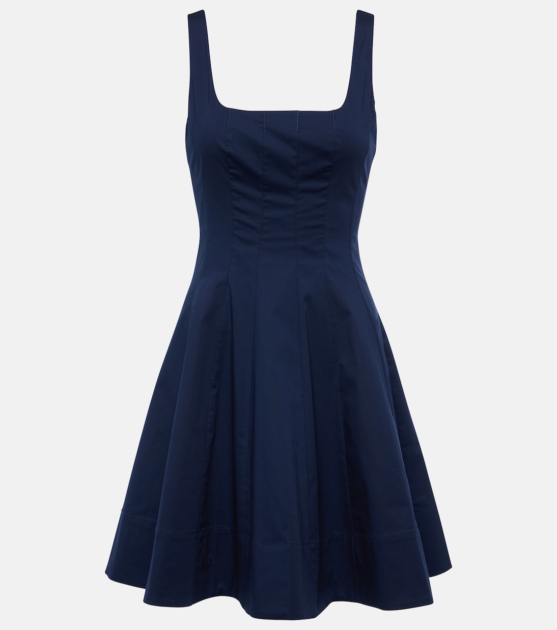 Укороченное хлопковое платье из поплина Wells Staud, темно-синий
Укороченное хлопковое платье из поплина Wells Staud, темно-синий