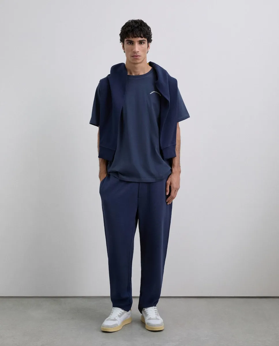 Хлопковая футболка с коротким рукавом с принтом на спине и спереди Scalpers, темно-синий
Хлопковая футболка с коротким рукавом с принтом на спине и спереди Scalpers, темно-синий