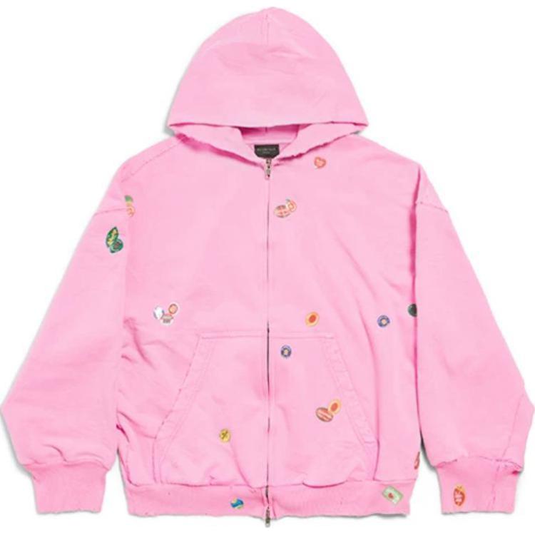 Фруктовый худи на молнии Balenciaga, розовый
Фруктовый худи на молнии Balenciaga, розовый