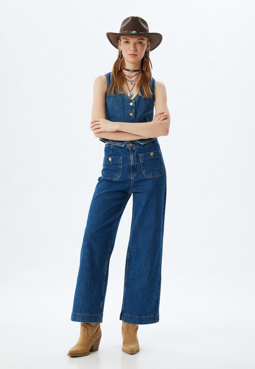 Джинсы прямого кроя HIGH RISE Koton, синий деним
Джинсы прямого кроя HIGH RISE Koton, синий деним