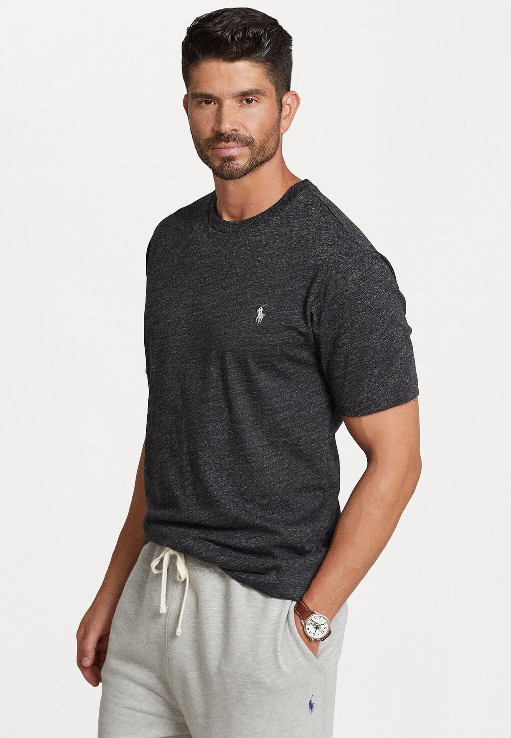 Базовая футболка Polo Ralph Lauren Big & Tall, черный меланжевый вереск
Базовая футболка Polo Ralph Lauren Big & Tall, черный меланжевый вереск