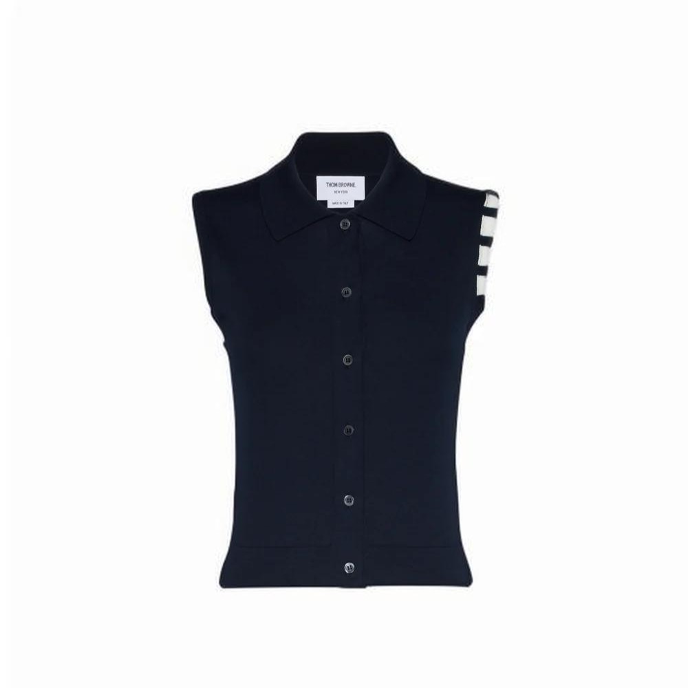 Топ 4 Bar Cropped Vest THOM BROWNE, синий
Топ 4 Bar Cropped Vest THOM BROWNE, синий