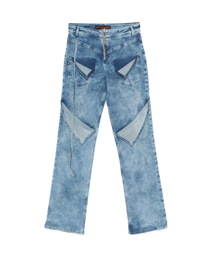 Синие джинсы на молнии из смесовой хлопковой ткани Ottolinger, синий
Синие джинсы на молнии из смесовой хлопковой ткани Ottolinger, синий