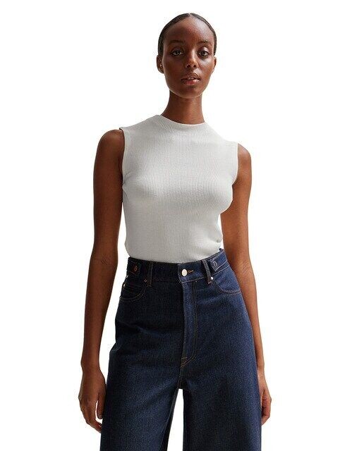 Топ без рукавов с ребристой структурой и английским воротником Boss, белый
Топ без рукавов с ребристой структурой и английским воротником Boss, белый