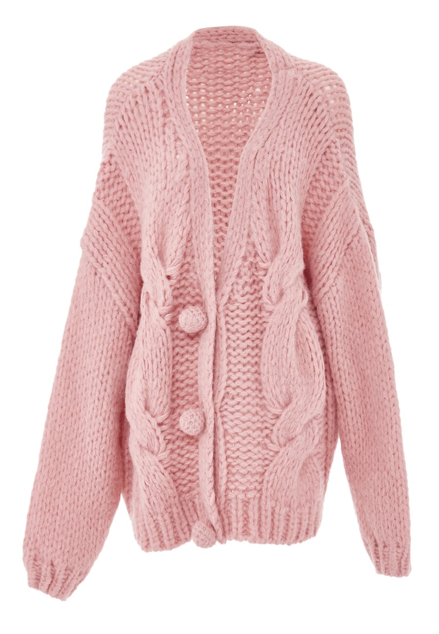 Вязаный кардиган ebeeza, розовый
Вязаный кардиган ebeeza, розовый