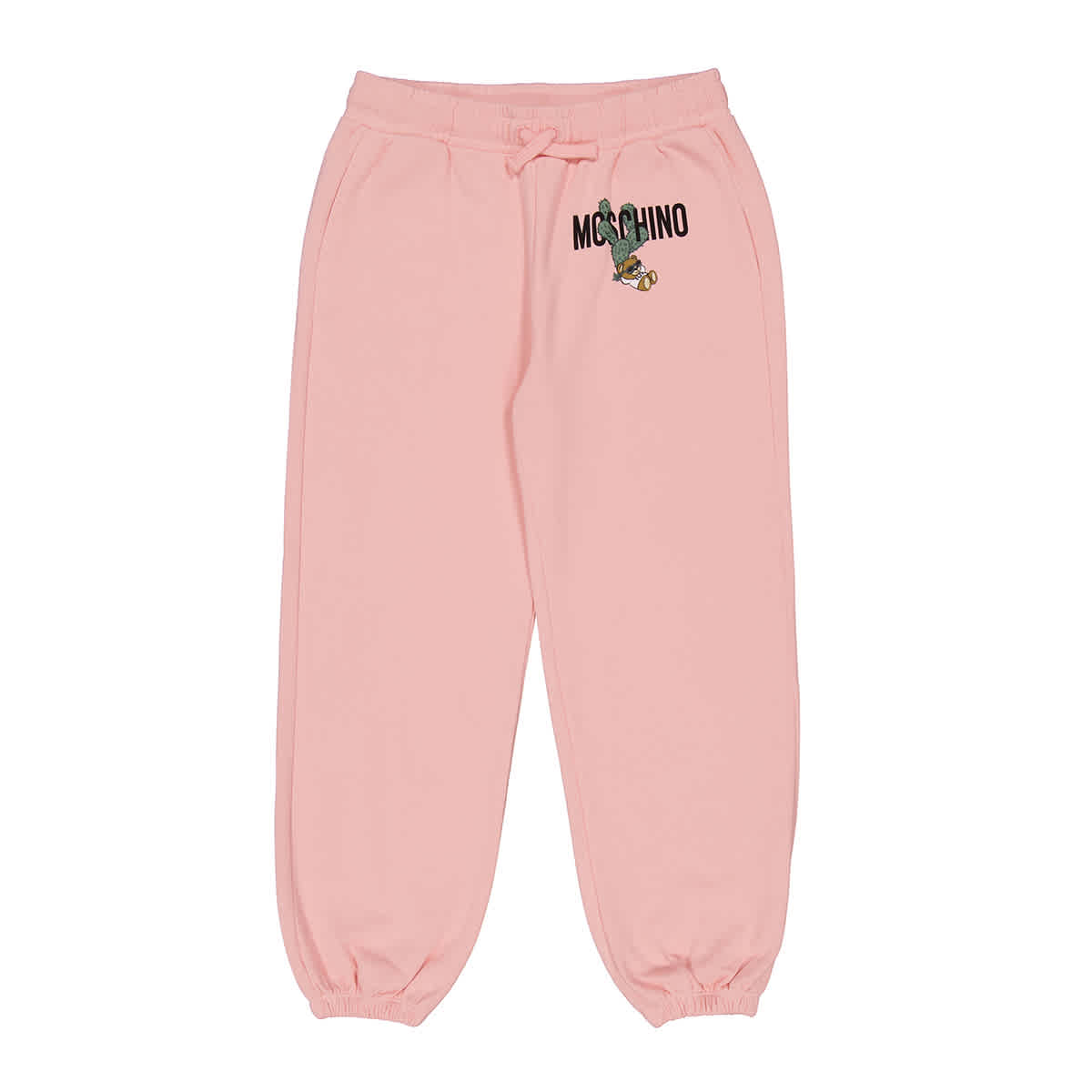 Спортивные брюки Moschino Kids с вышитым изображением медведя-кактуса Moschino, Sugar Rose
Спортивные брюки Moschino Kids с вышитым изображением медведя-кактуса Moschino, Sugar Rose