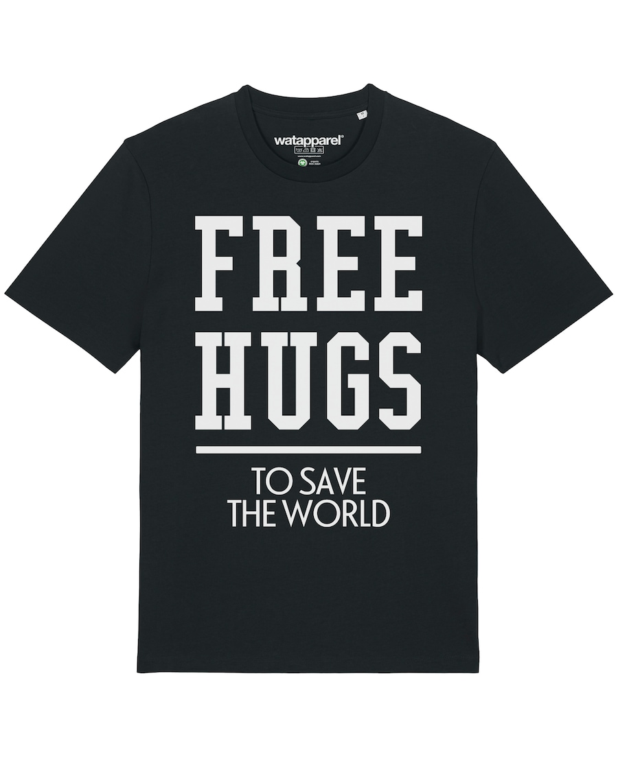 Рубашка Watapparel Free hugs to save the world, черный
Рубашка Watapparel Free hugs to save the world, черный