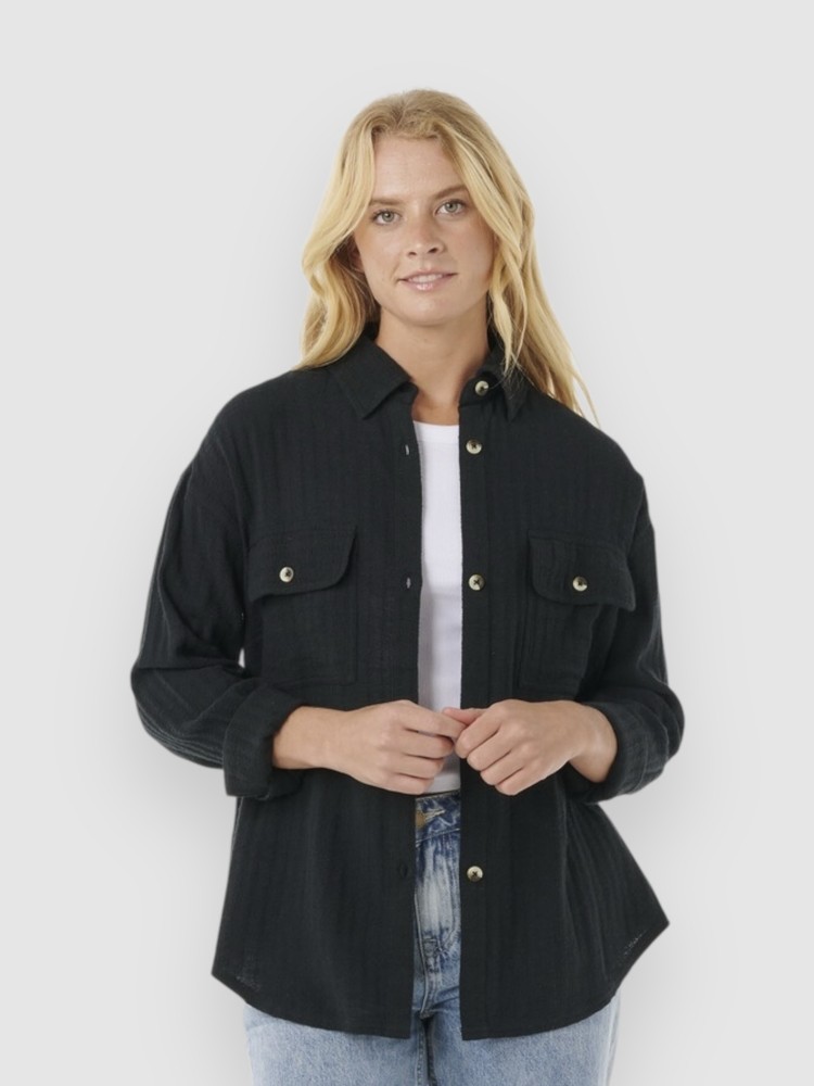 Рубашка Rip Curl Oceanic Textured Shacket Hemd, washed black
Рубашка Rip Curl Oceanic Textured Shacket Hemd, washed black