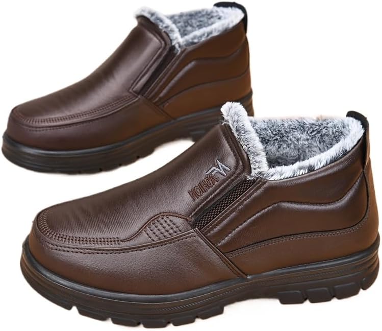 Мужские утепленные зимние ботинки Hhhchpm с флисовой подкладкой - повседневная обувь, легкая, удобная, противоскользящая и долговечная для зимы, коричневый
Мужские утепленные зимние ботинки Hhhchpm с флисовой подкладкой - повседневная обувь, легкая, удобная, противоскользящая и долговечная для зимы, коричневый