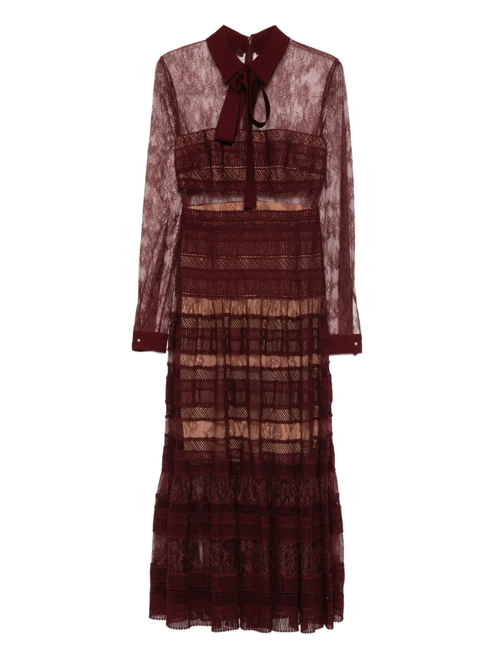 Кружевное платье миди Elie Saab, красный
Кружевное платье миди Elie Saab, красный