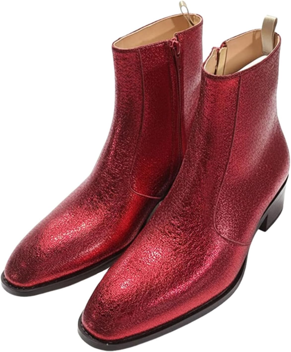 Мужские ботинки Santimon с блестками и пайетками до щиколотки, стиль Челси - модные западные ботинки из настоящей кожи с боковой молнией для вечеринок, сценических выступлений, ночных прогулок, концертов, свадеб и праздников, красный
Мужские ботинки Santimon с блестками и пайетками до щиколотки, стиль Челси - модные западные ботинки из настоящей кожи с боковой молнией для вечеринок, сценических выступлений, ночных прогулок, концертов, свадеб и праздников, красный