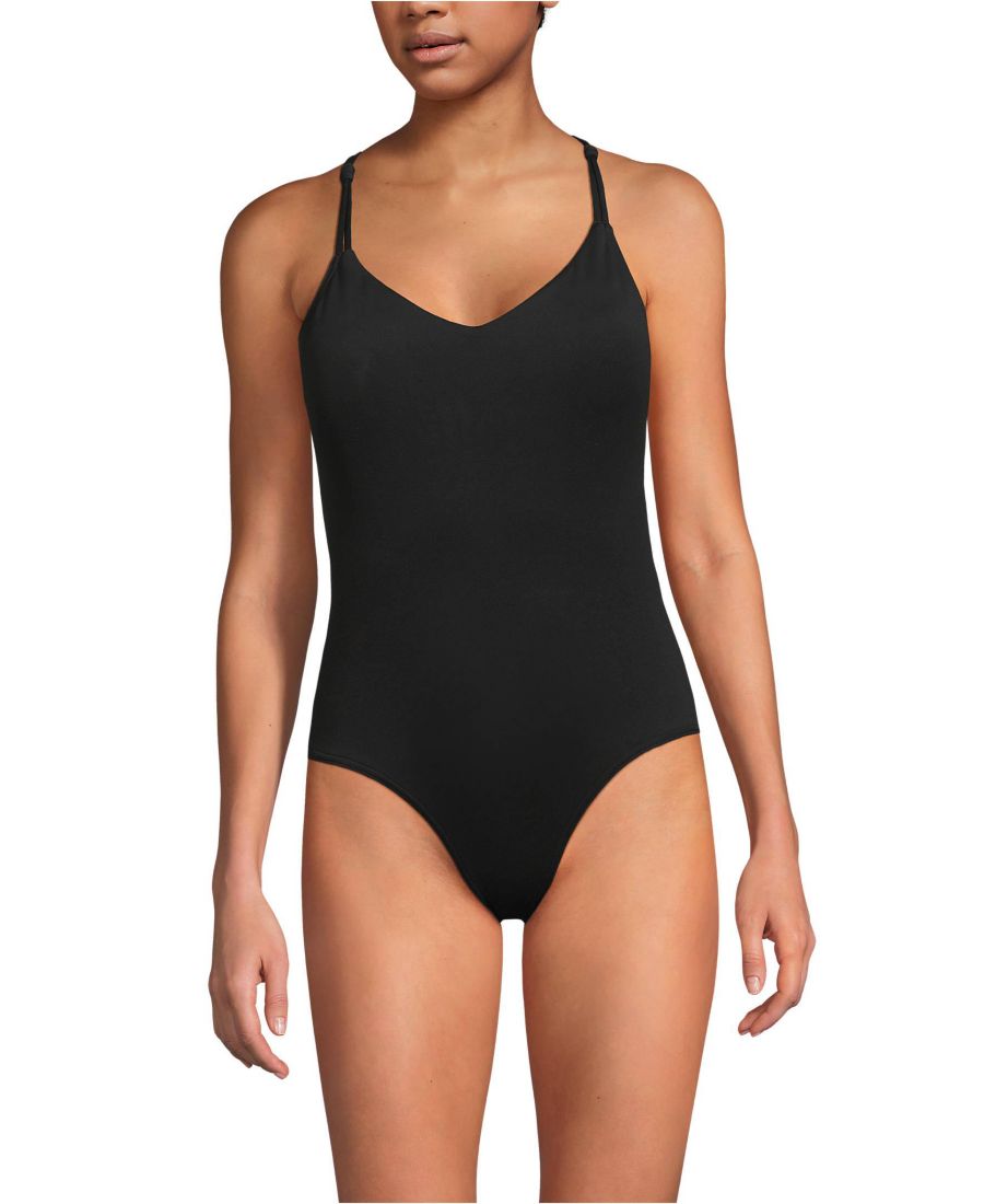 Слитный купальник Petite Tugless QuickDry с регулируемыми бретелями на спине и высоким вырезом для ног Lands' End, Black
Слитный купальник Petite Tugless QuickDry с регулируемыми бретелями на спине и высоким вырезом для ног Lands' End, Black