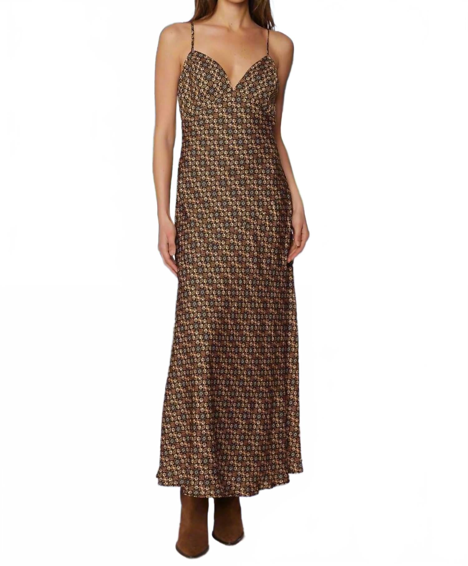 Длинное платье из атласа Cupro Satin Heritage Revival, цвет: коричневый, многоцветный Lost + Wander, коричневый
Длинное платье из атласа Cupro Satin Heritage Revival, цвет: коричневый, многоцветный Lost + Wander, коричневый