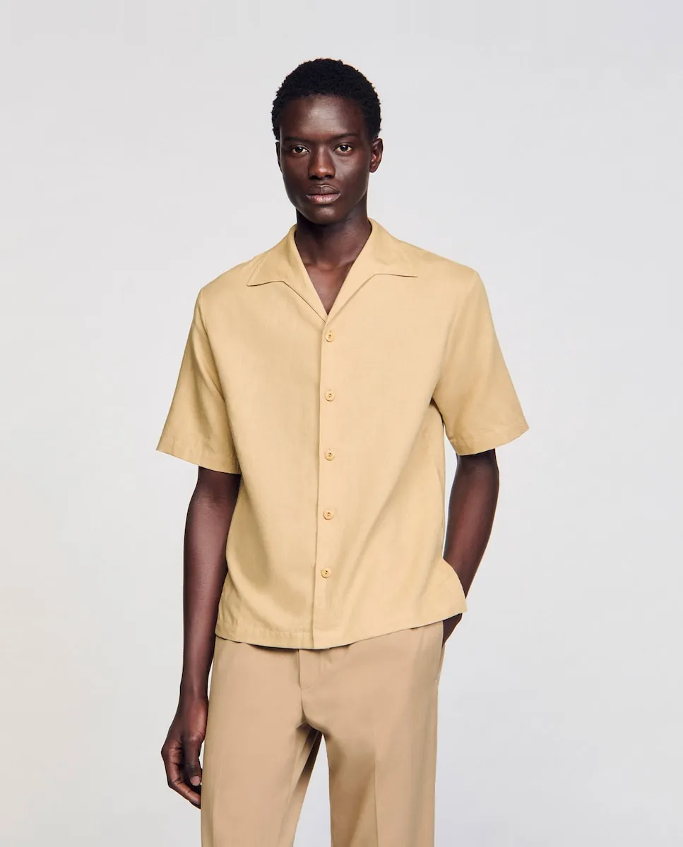 Мужская рубашка из хлопка и льна Sandro, светло-коричневый
Мужская рубашка из хлопка и льна Sandro, светло-коричневый