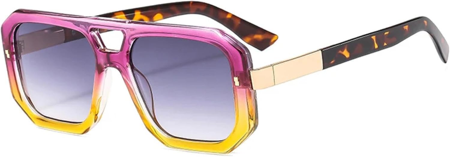 Женские солнцезащитные очки с двойной перемычкой, роскошные, в стиле ретро, прозрачные градиентные, защита от УФ-излучения UV400, мужские очки с заклепками TVTBBVV, Purple Yellow Grey
Женские солнцезащитные очки с двойной перемычкой, роскошные, в стиле ретро, прозрачные градиентные, защита от УФ-излучения UV400, мужские очки с заклепками TVTBBVV, Purple Yellow Grey