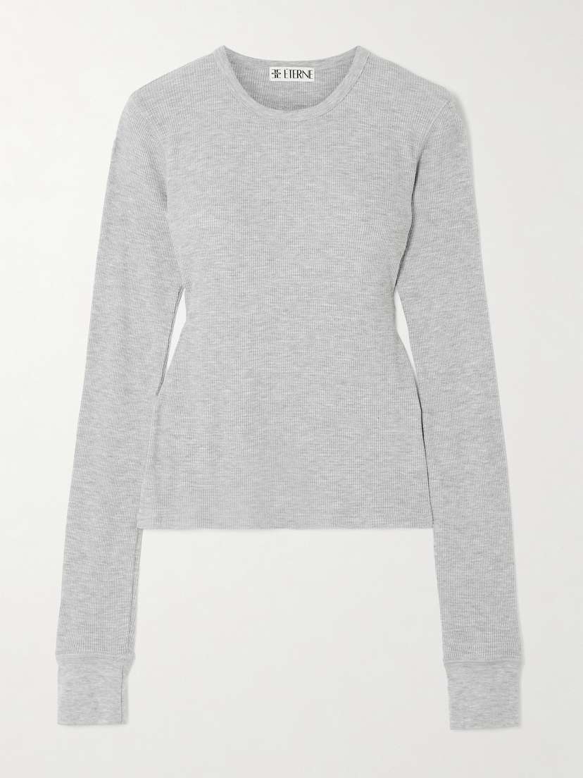 Футболка вафельной вязки из эластичного хлопка и модала Éterne, серый
Футболка вафельной вязки из эластичного хлопка и модала Éterne, серый