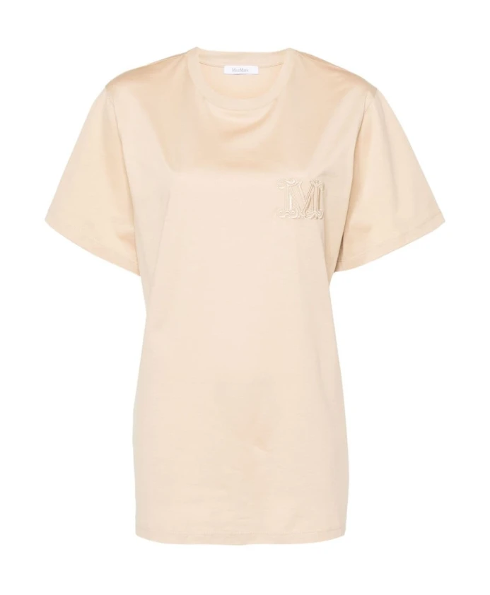 Коричневая хлопковая футболка с коротким рукавом Max Mara, коричневый
Коричневая хлопковая футболка с коротким рукавом Max Mara, коричневый