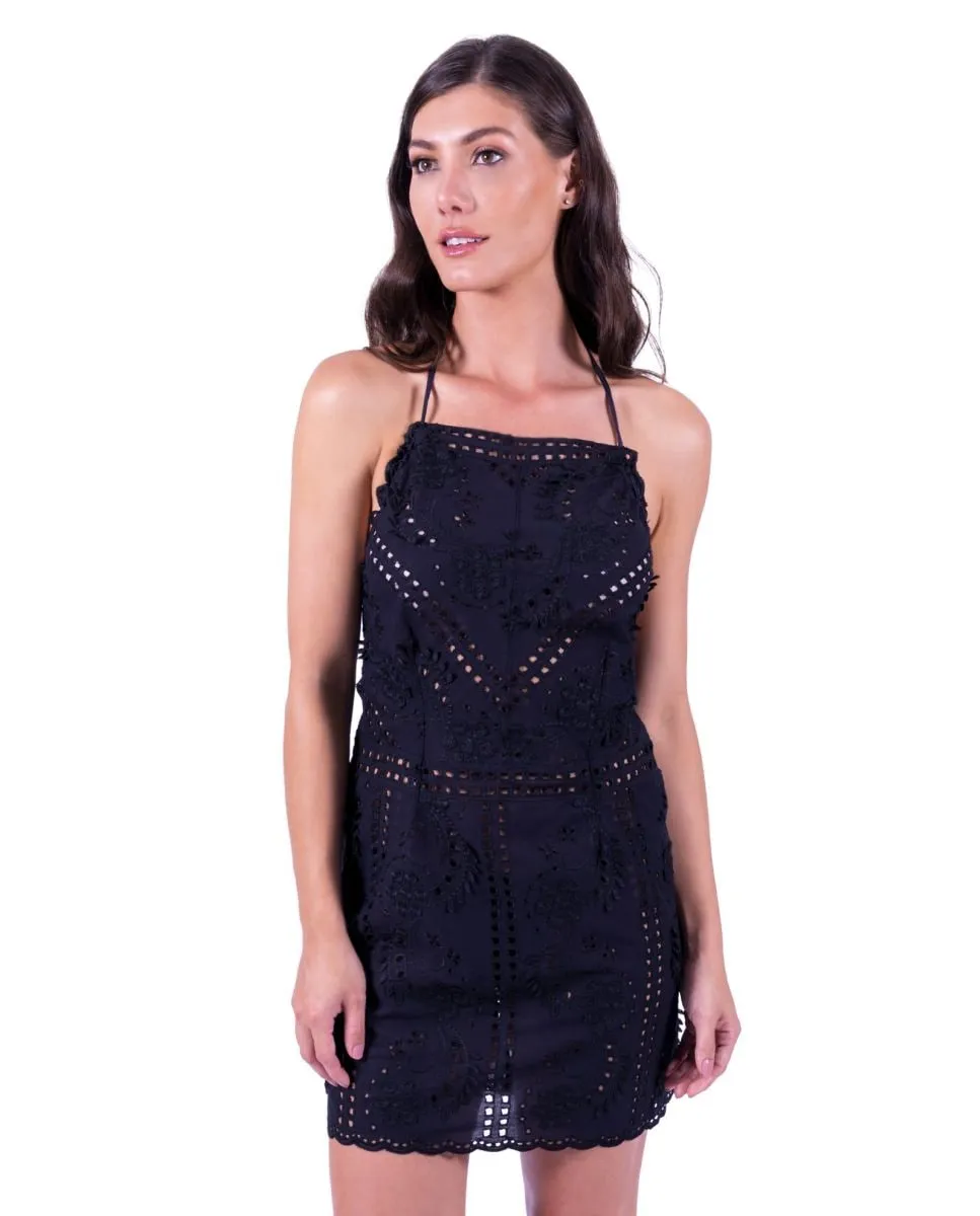 Женское короткое пляжное платье с открытой спиной Despi, черный
Женское короткое пляжное платье с открытой спиной Despi, черный