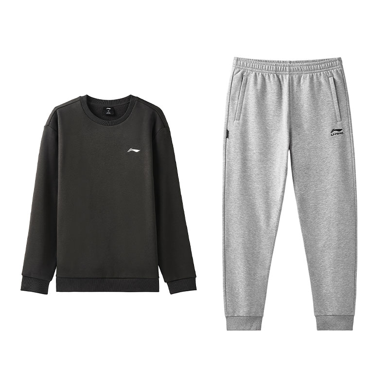 LiNing Повседневная спортивная одежда унисекс, obsidian серый top+черный pants
LiNing Повседневная спортивная одежда унисекс, obsidian серый top+черный pants