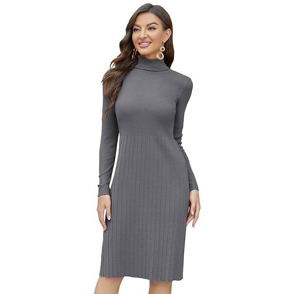 Женский водолазка slim fit с длинным рукавом, облегающее платье-свитер миди Kojooin, Dark Grey
Женский водолазка slim fit с длинным рукавом, облегающее платье-свитер миди Kojooin, Dark Grey