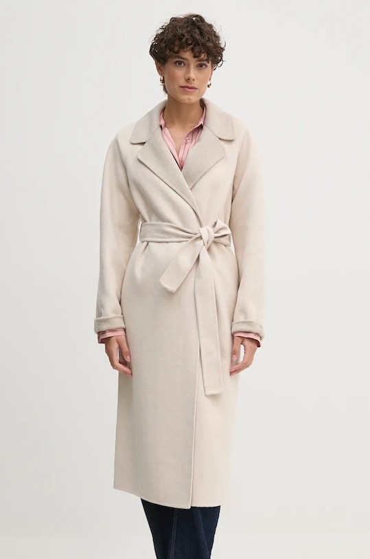 Шерстяное пальто Oui, бежевый
Шерстяное пальто Oui, бежевый