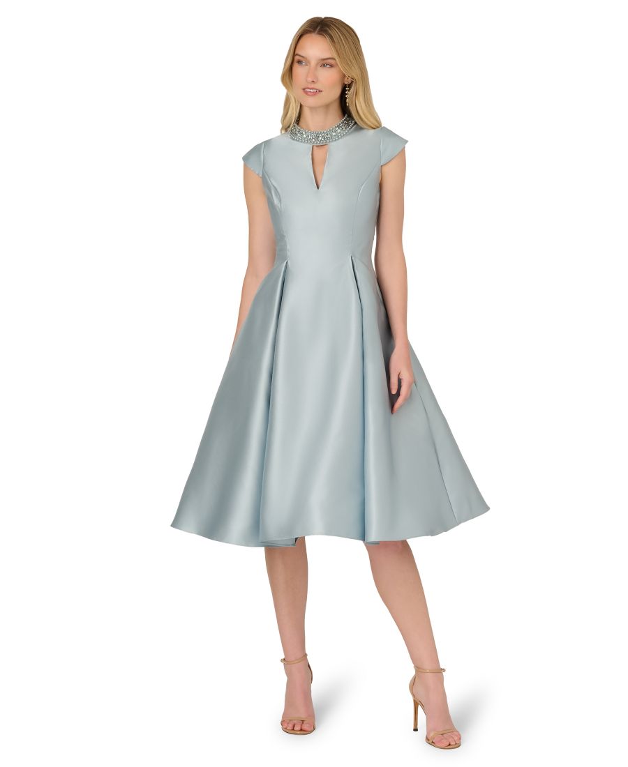 Женское миди-платье с вырезом-замочной скважиной из ткани микадо Adrianna Papell, Aqua Dust
Женское миди-платье с вырезом-замочной скважиной из ткани микадо Adrianna Papell, Aqua Dust