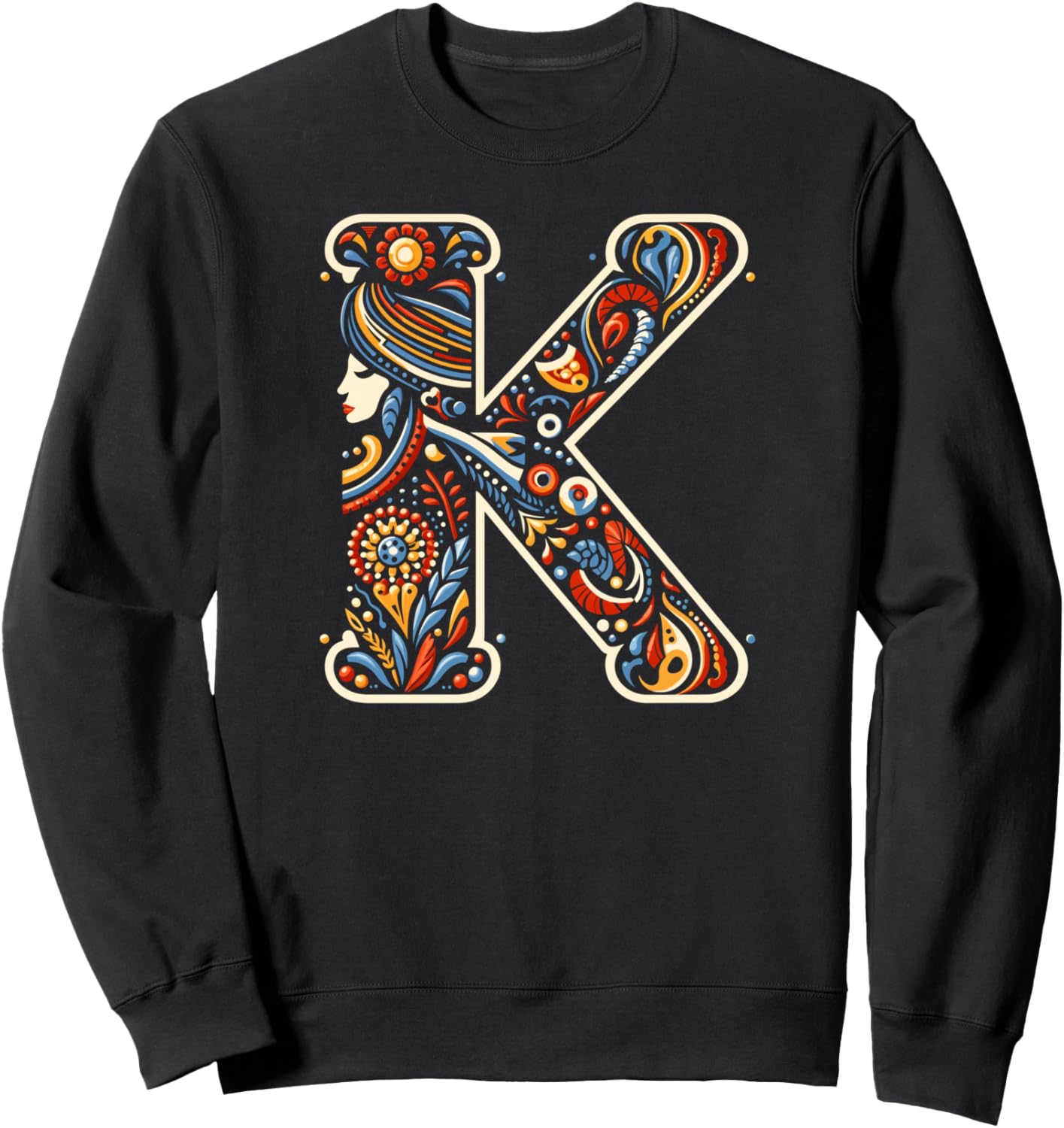 Толстовка в стиле народного искусства с инициалом имени - буквой К Cool Letter K Alphabet Art Store, черный
Толстовка в стиле народного искусства с инициалом имени - буквой К Cool Letter K Alphabet Art Store, черный