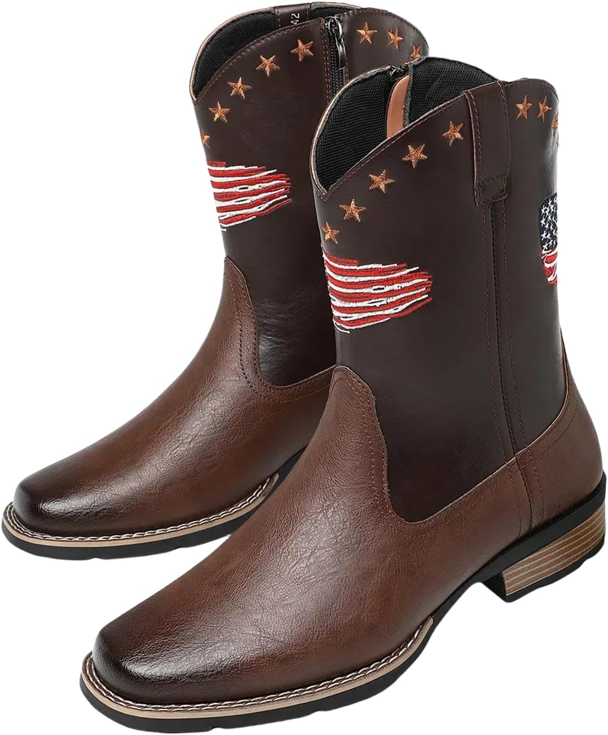 Мужские ковбойские сапоги Abborora Mens с классической вышивкой, с квадратным носком, западного стиля, мужские, противоскользящие и прочные, коричневый
Мужские ковбойские сапоги Abborora Mens с классической вышивкой, с квадратным носком, западного стиля, мужские, противоскользящие и прочные, коричневый