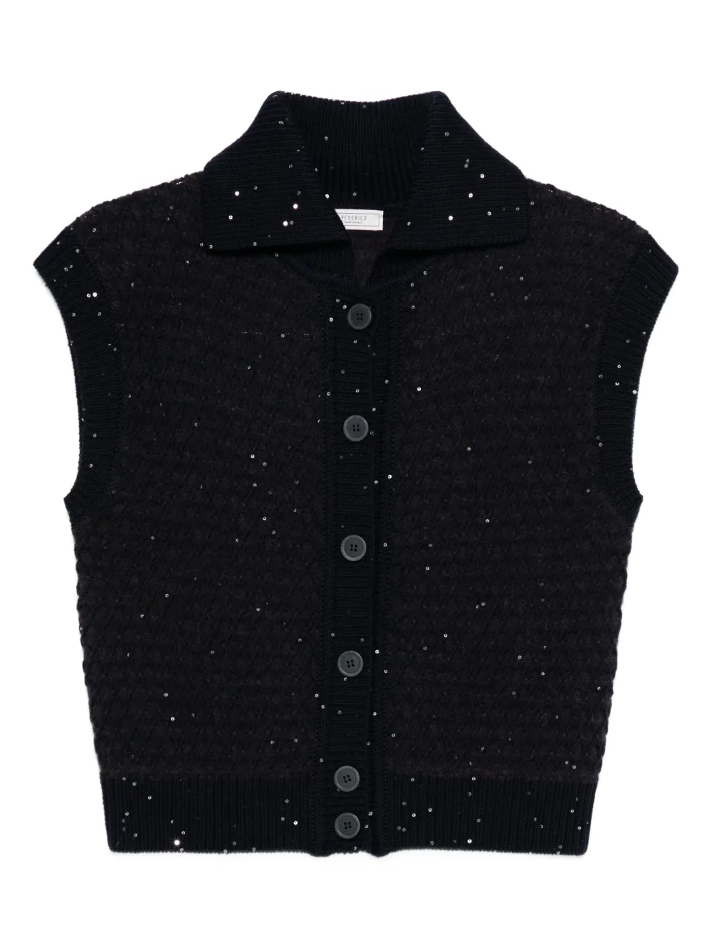 Декорированный жилет на пуговицах Peserico, синий
Декорированный жилет на пуговицах Peserico, синий