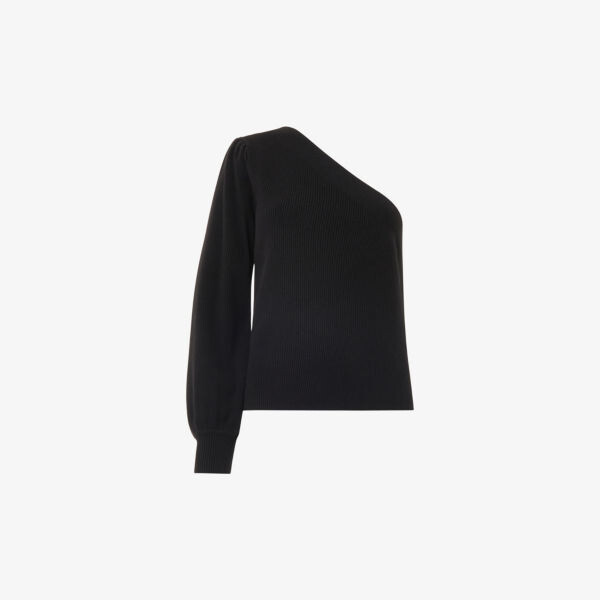 Облегающий топ на одно плечо из смеси хлопка и переработанного полиэстера Whistles, черный
Облегающий топ на одно плечо из смеси хлопка и переработанного полиэстера Whistles, черный