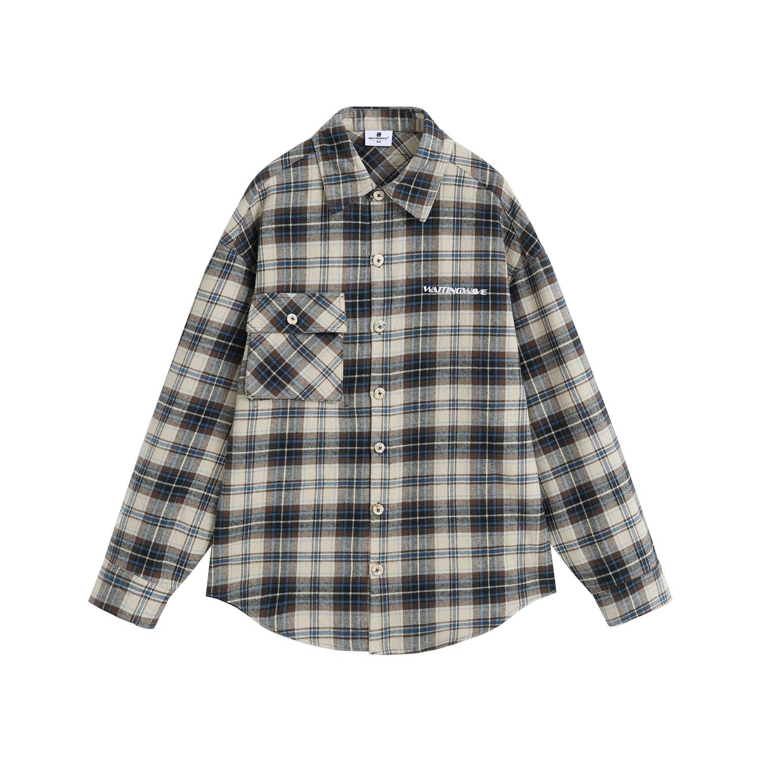 Футболка унисекс бежево-голубая клетка WAITINGWAVE
Футболка унисекс бежево-голубая клетка WAITINGWAVE