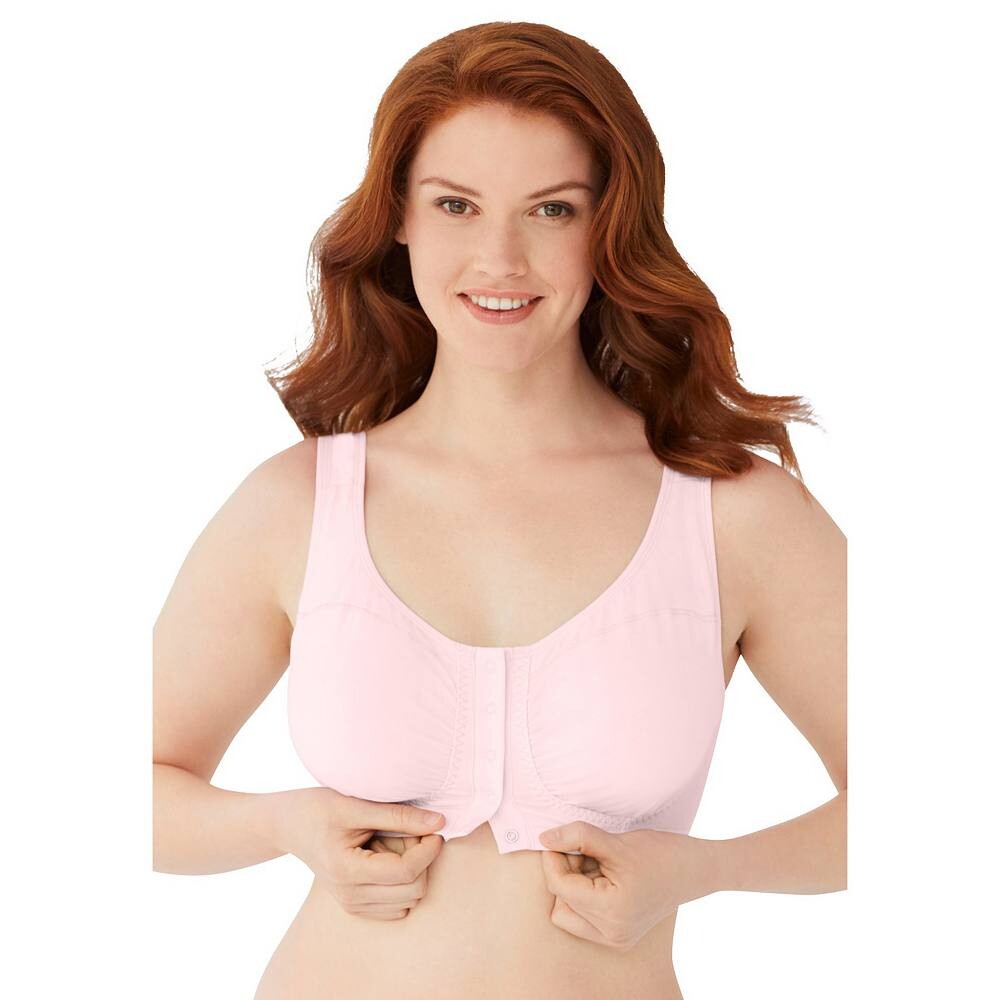 Женский хлопковый бюстгальтер с кнопками спереди Comfort Choice больших размеров без проводов, цвет Shell Pink
Женский хлопковый бюстгальтер с кнопками спереди Comfort Choice больших размеров без проводов, цвет Shell Pink