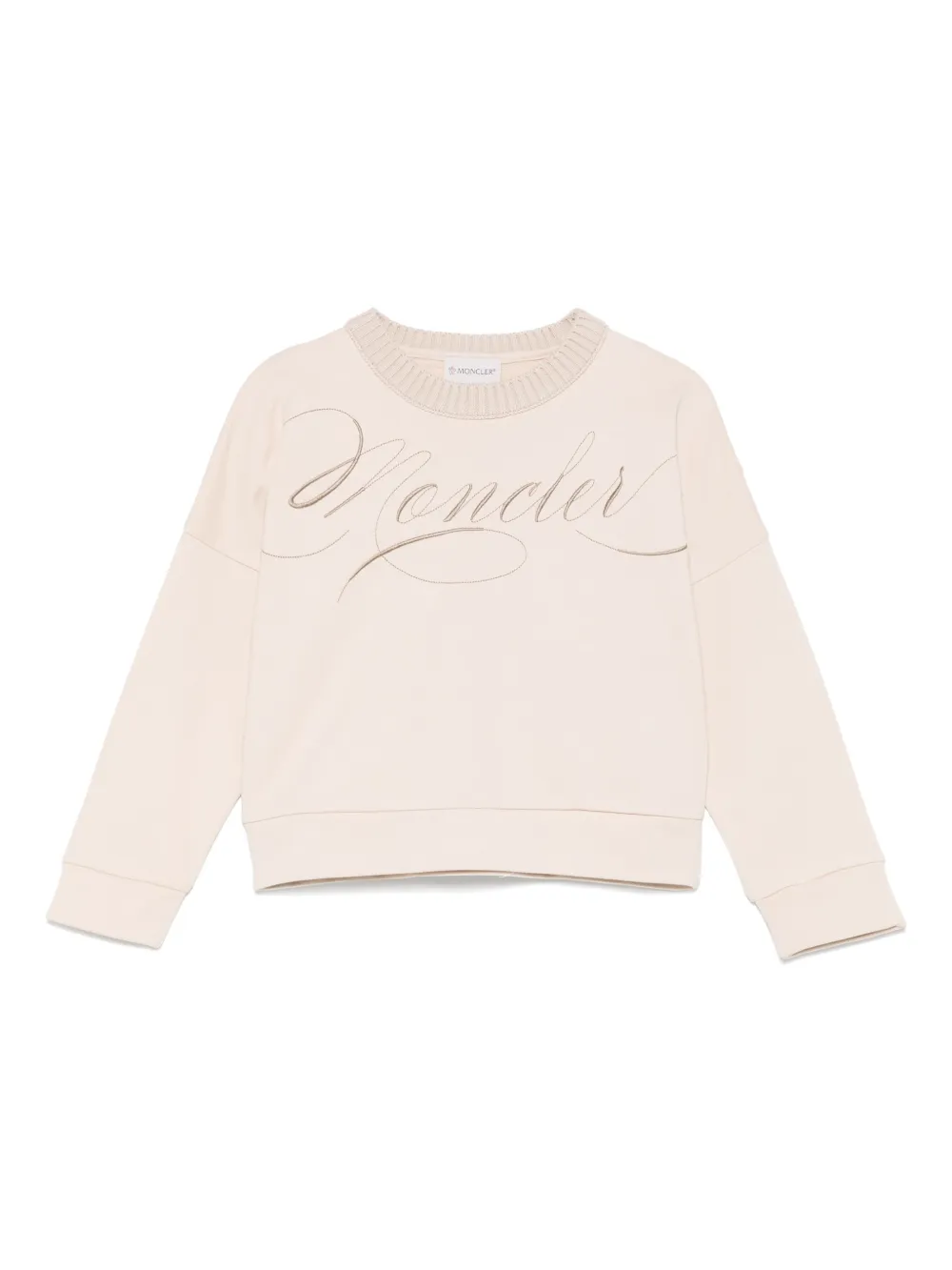 Толстовка с вышитым логотипом Moncler Enfant, розовый 
Толстовка с вышитым логотипом Moncler Enfant, розовый