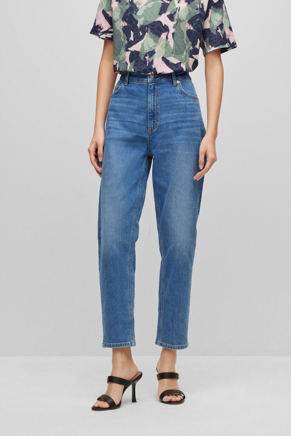 Джинсы Ruth прямого кроя с завышенной талией и эластичной талией Boss, синий
Джинсы Ruth прямого кроя с завышенной талией и эластичной талией Boss, синий