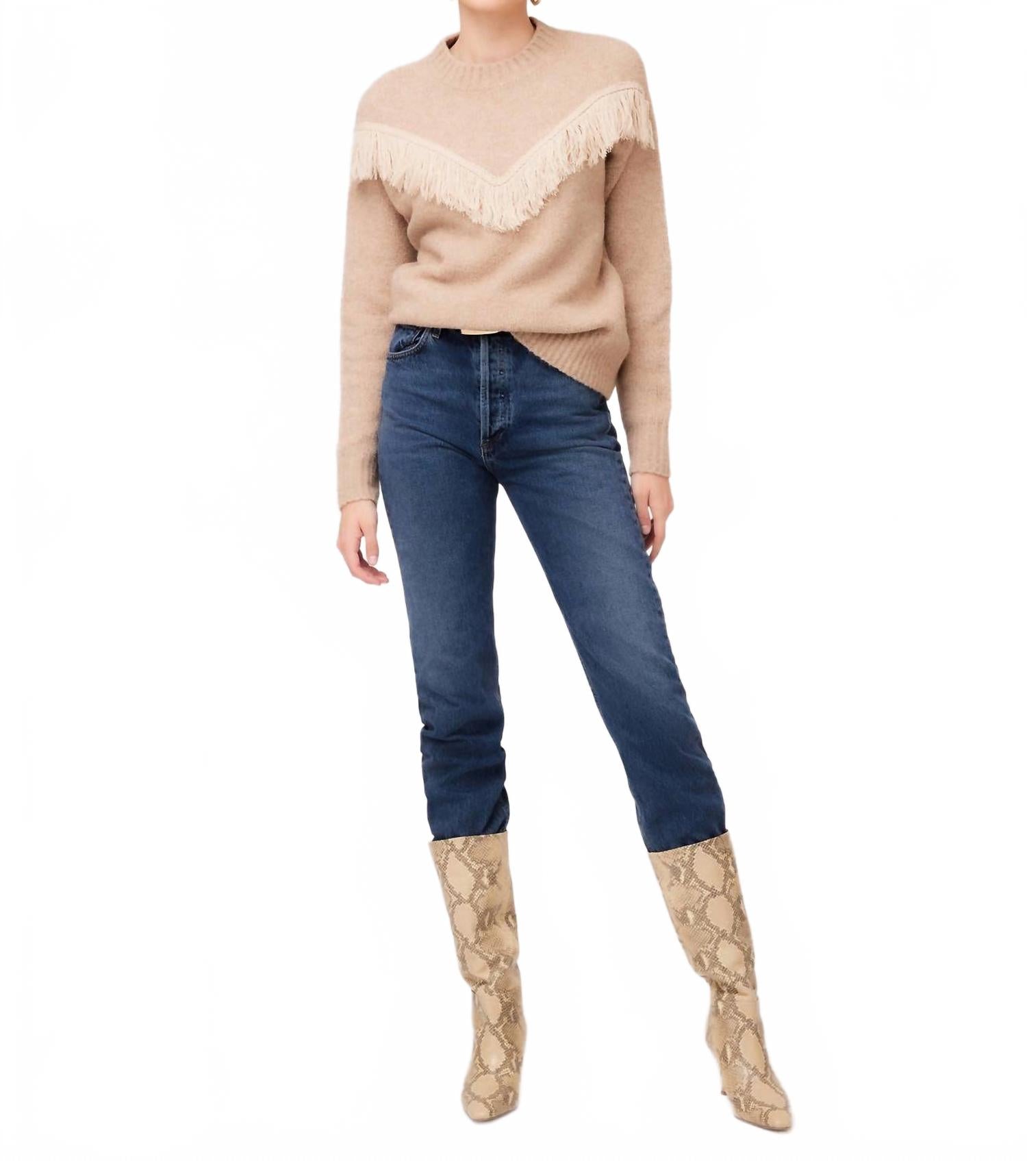 Кашемировый свитер с длинными рукавами и бахромой Fifteen Twenty, коричневый
Кашемировый свитер с длинными рукавами и бахромой Fifteen Twenty, коричневый