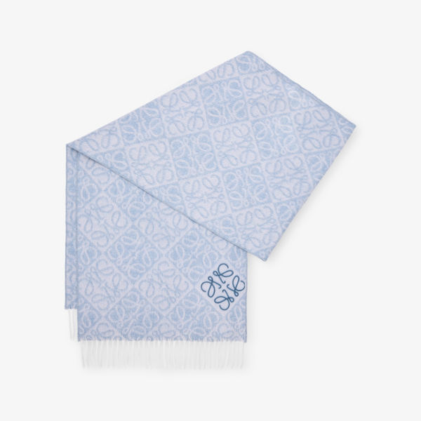 Шарф шерстяной Loewe с добавлением кашемира, голубой
Шарф шерстяной Loewe с добавлением кашемира, голубой