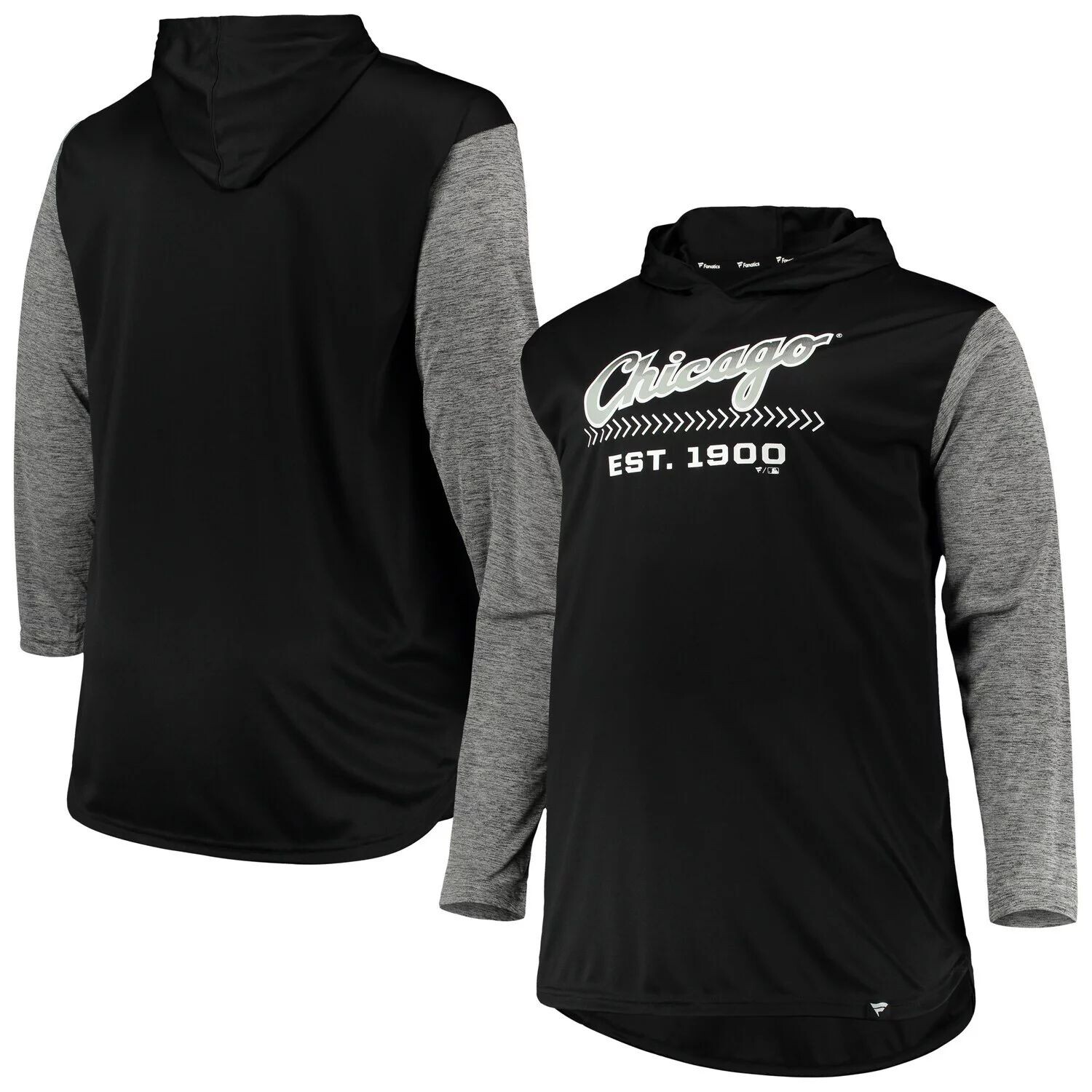 Мужской черный/серый с принтом Chicago White Sox пуловер с капюшоном Big & Tall Wordmark Club
Мужской черный/серый с принтом Chicago White Sox пуловер с капюшоном Big & Tall Wordmark Club