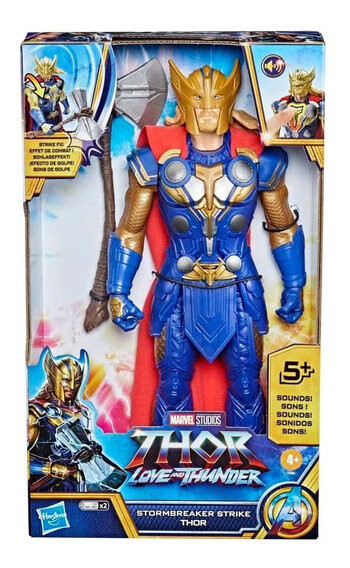 Hasbro Marvel Stormbreaker Strike Thor Love and Thunder 30см звук
Hasbro Marvel Stormbreaker Strike Thor Love and Thunder 30см звук