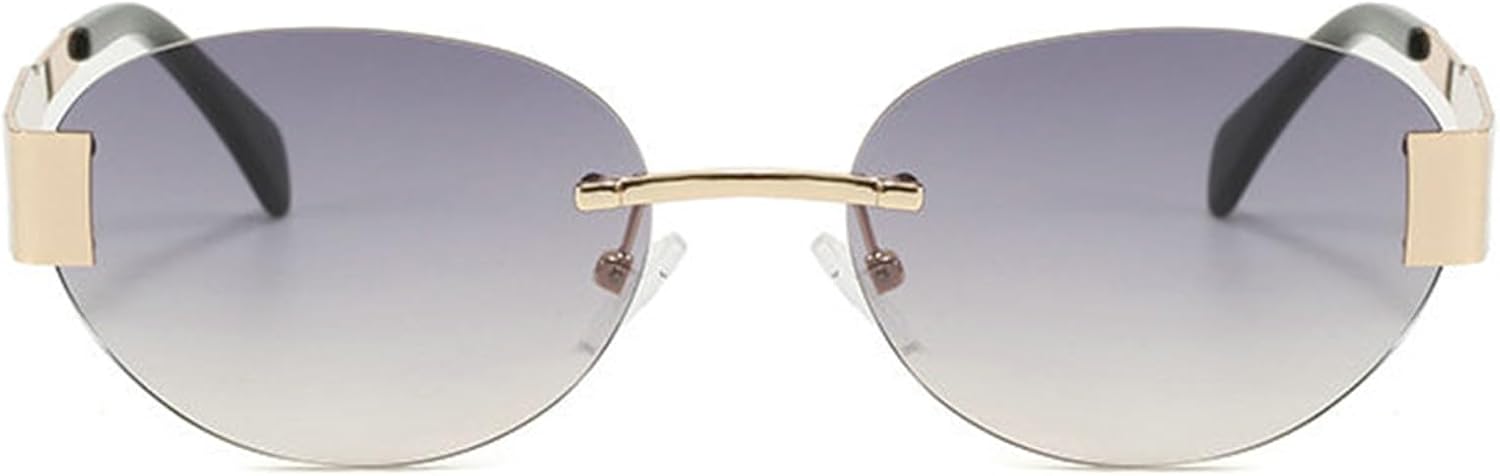 Женские солнцезащитные очки Helena Fashion Oval, роскошные без оправы, дизайнерская металлическая оправа, мужские классические винтажные круглые очки с защитой от УФ-излучения UV400, C3
Женские солнцезащитные очки Helena Fashion Oval, роскошные без оправы, дизайнерская металлическая оправа, мужские классические винтажные круглые очки с защитой от УФ-излучения UV400, C3