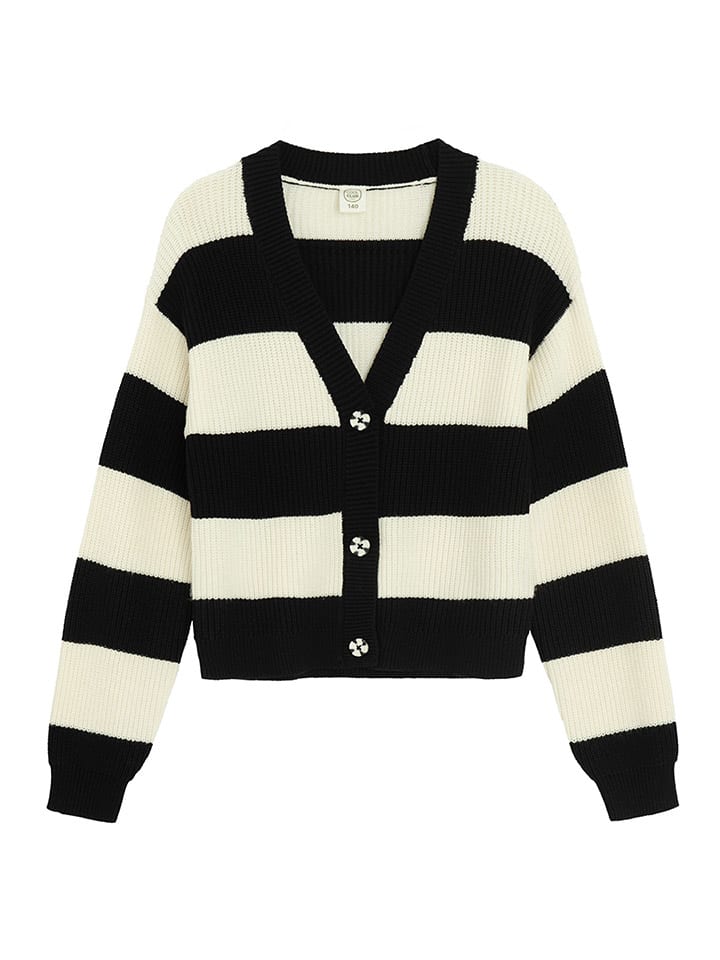 Кардиган черного/кремового цвета COOL CLUB
Кардиган черного/кремового цвета COOL CLUB