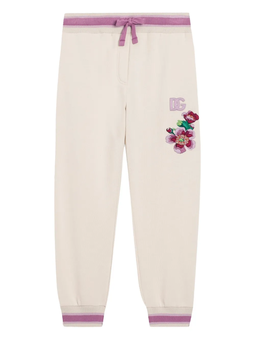 Спортивные брюки с цветочной вышивкой Dolce & Gabbana Kids, белый
Спортивные брюки с цветочной вышивкой Dolce & Gabbana Kids, белый