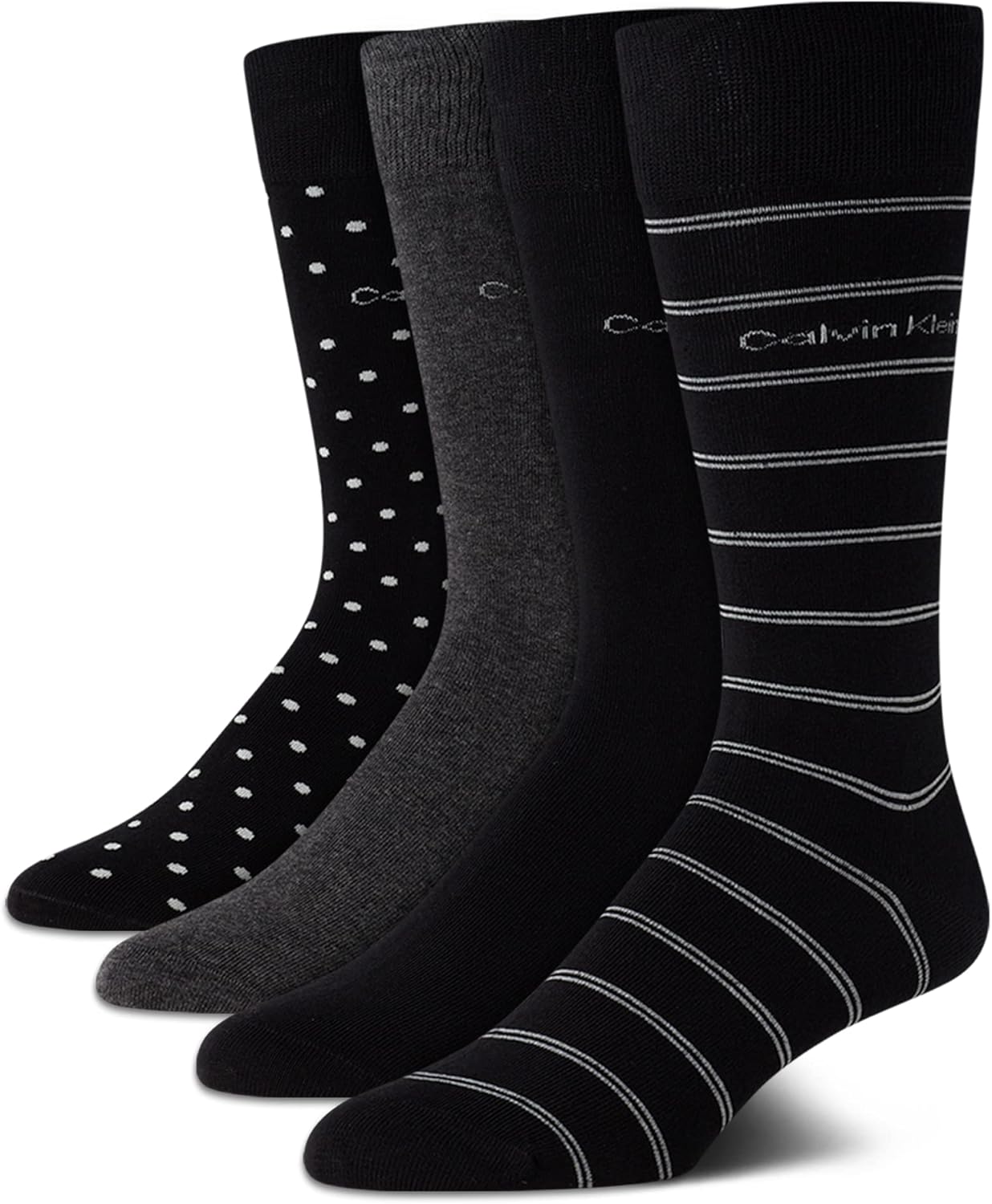 Мужские носки Calvin Klein под повседневную одежду - 4 пары мягких хлопковых носков длиной до щиколотки для мужчин, для повседневного делового и официального ношения, Black Stripe
Мужские носки Calvin Klein под повседневную одежду - 4 пары мягких хлопковых носков длиной до щиколотки для мужчин, для повседневного делового и официального ношения, Black Stripe