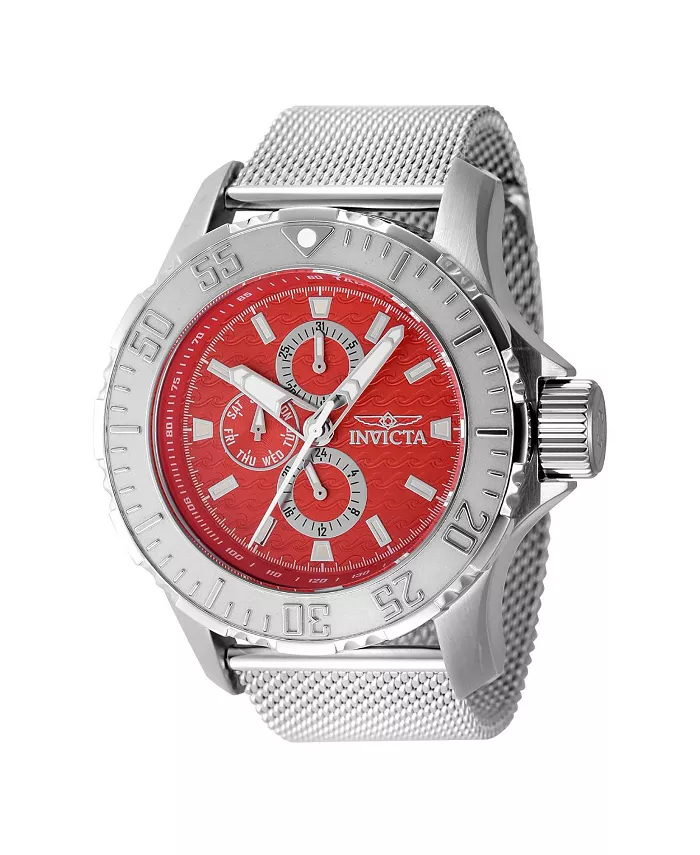 Мужские часы Vintage 48013 с хронографом, кварцевые, с красным циферблатом Invicta, серебряный
Мужские часы Vintage 48013 с хронографом, кварцевые, с красным циферблатом Invicta, серебряный