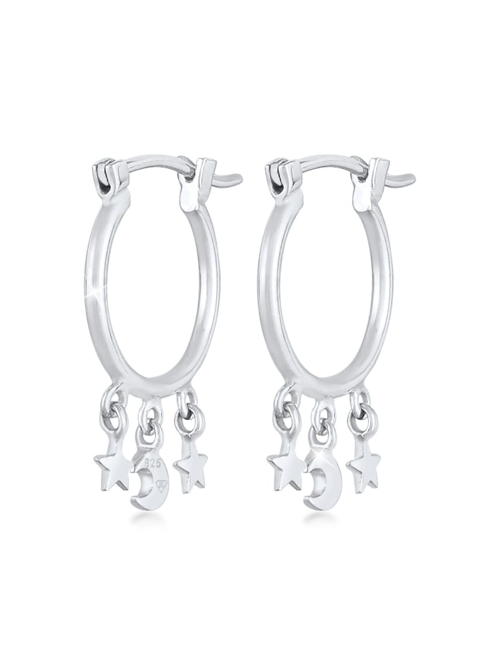 Elli Серьги из серебра 925 пробы: астрономический узор, полумесяц, звезды, звезда в серебре
Elli Серьги из серебра 925 пробы: астрономический узор, полумесяц, звезды, звезда в серебре