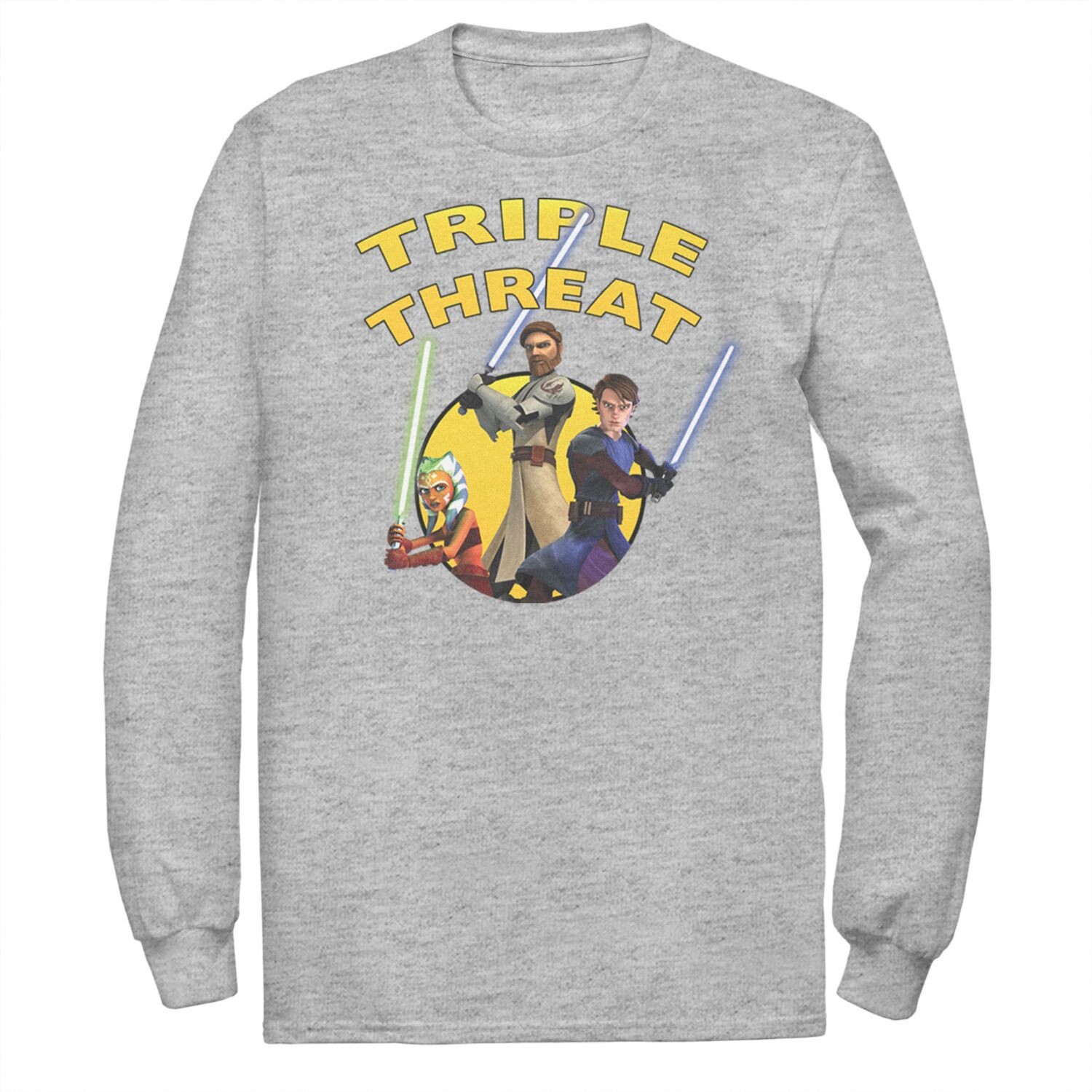 Мужская футболка «Звёздные войны: Войны клонов», групповая фотография, тройная угроза Star Wars 
Мужская футболка «Звёздные войны: Войны клонов», групповая фотография, тройная угроза Star Wars
