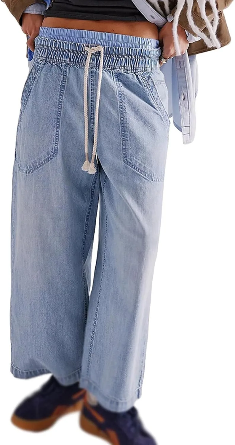 Женские джинсы Wide Leg с эластичным поясом на шнурке Tednrk
Женские джинсы Wide Leg с эластичным поясом на шнурке Tednrk