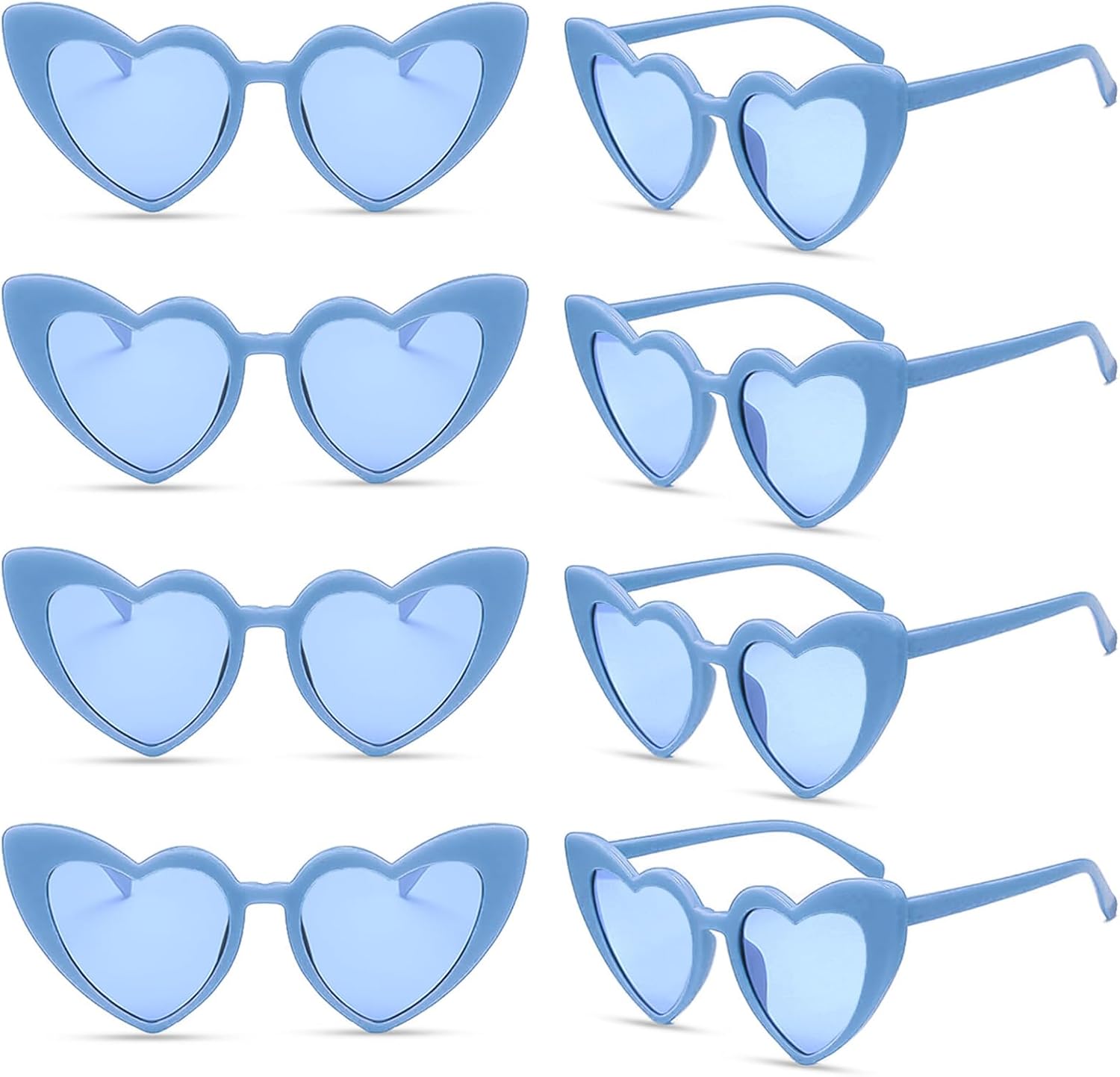 Набор из 8 солнцезащитных очков в форме сердца для женщин, ретро-очки «кошачий глаз» в форме сердца, сувениры для девичника, классические очки оптом SUNOVELTIES, Dusty Blue
Набор из 8 солнцезащитных очков в форме сердца для женщин, ретро-очки «кошачий глаз» в форме сердца, сувениры для девичника, классические очки оптом SUNOVELTIES, Dusty Blue