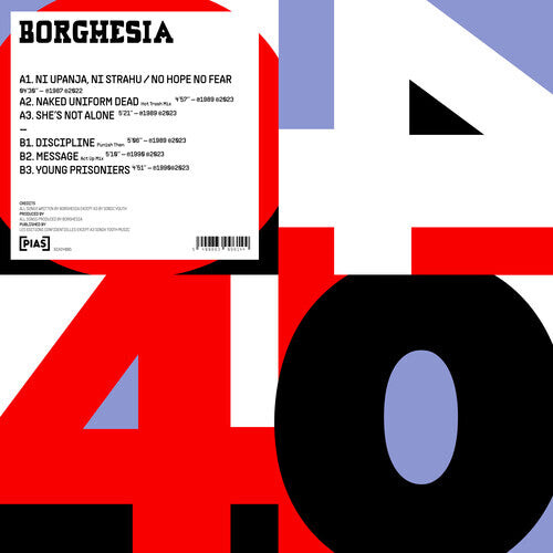 Сингл 12" Borghesia: - PIAS 40
Сингл 12" Borghesia: - PIAS 40