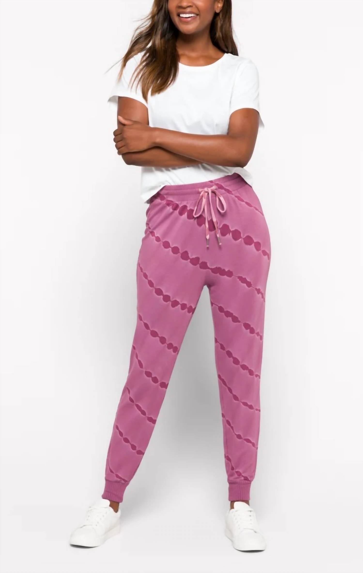 Джоггеры Journey в цвете бордо Tie Dye Splendid 
Джоггеры Journey в цвете бордо Tie Dye Splendid